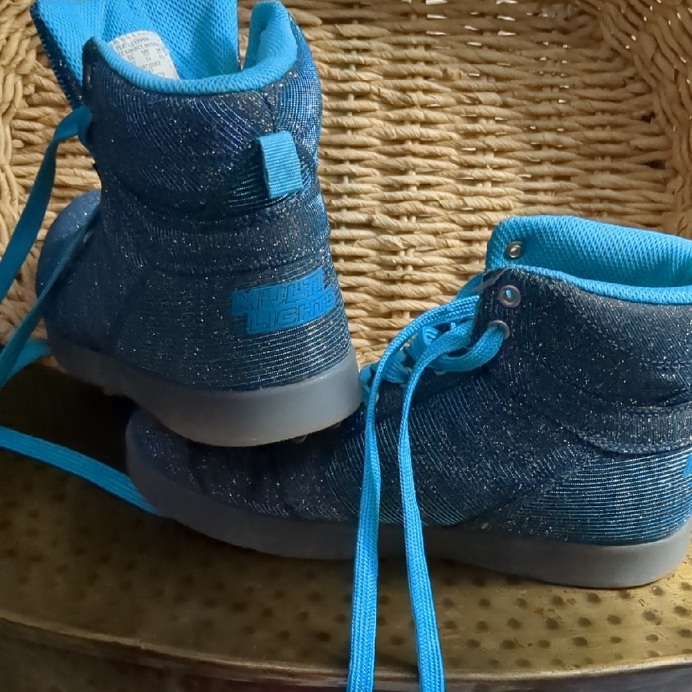 Skechers Kids Glittery Blue Boots